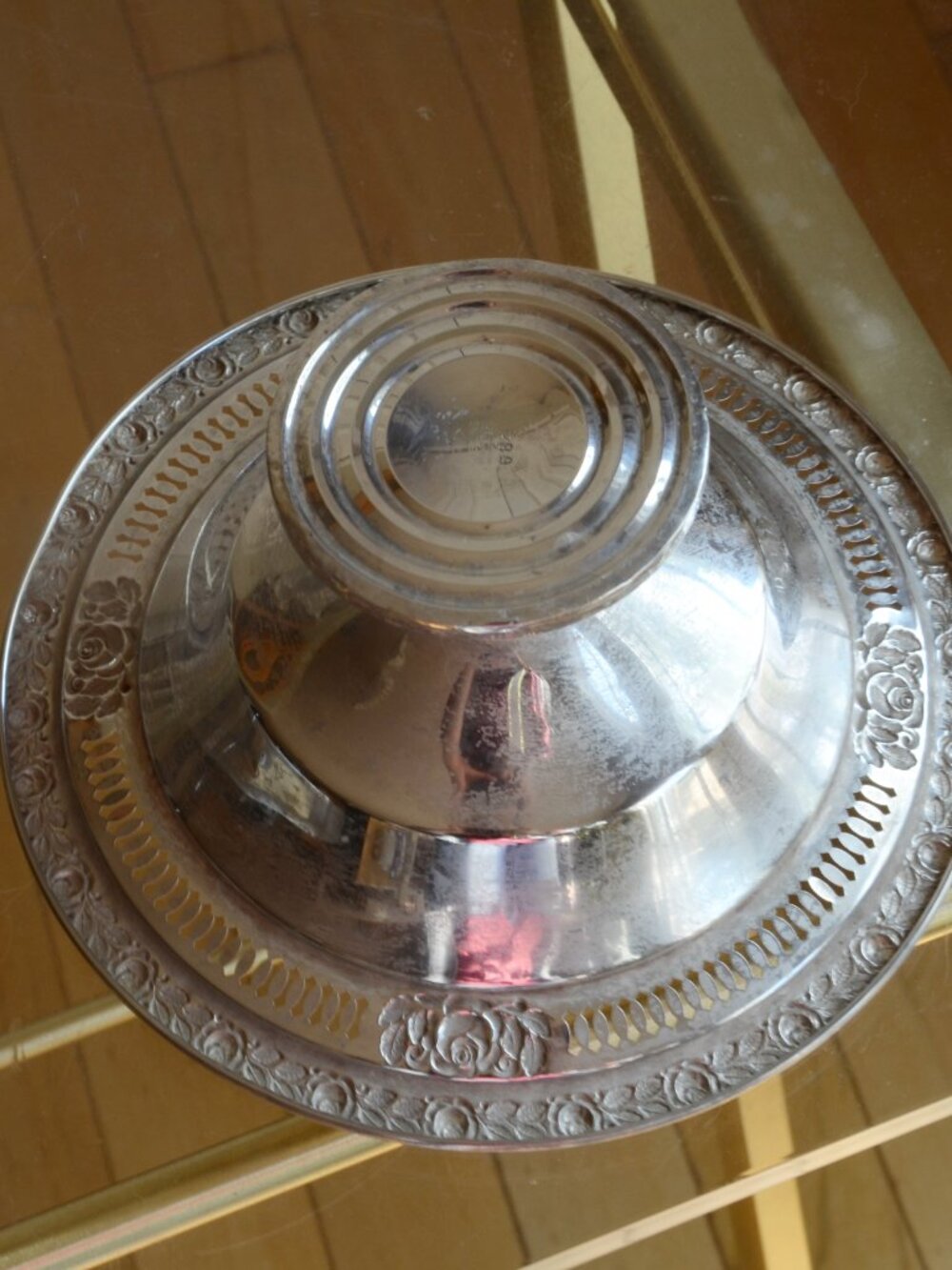 Vintage Royal Rose Sterling Silver Candy Bowl Floral Rim Bonbon Dish 200 Grams - Picture 7 of 13